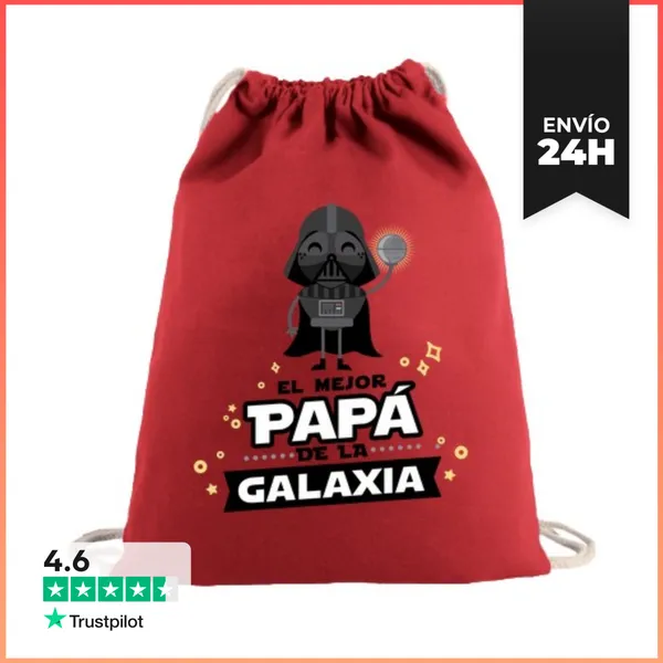 Mochila Saco Con Cuerdas El Mejor Papá De La Galaxia LaTostadora