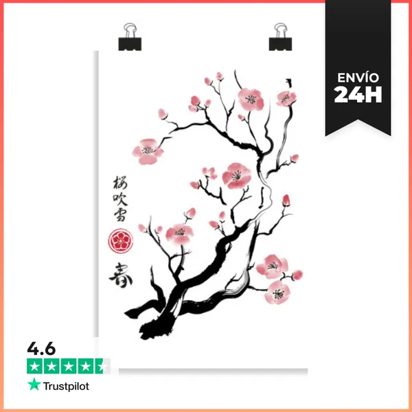 Póster Vertical Spring Colors In Japan LaTostadora