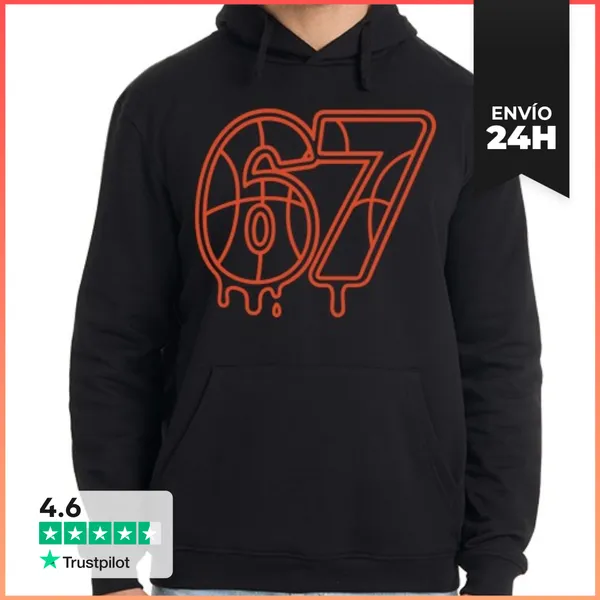 Sudadera Unisex Con Capucha 67 BASKETBALL SIX SEVEN BALÓN
