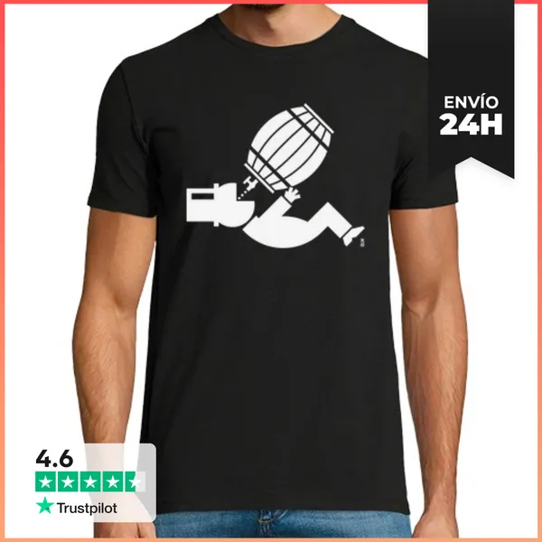 Camiseta Hombre Clásica Novio Y Barril De Cerveza - Despedida D