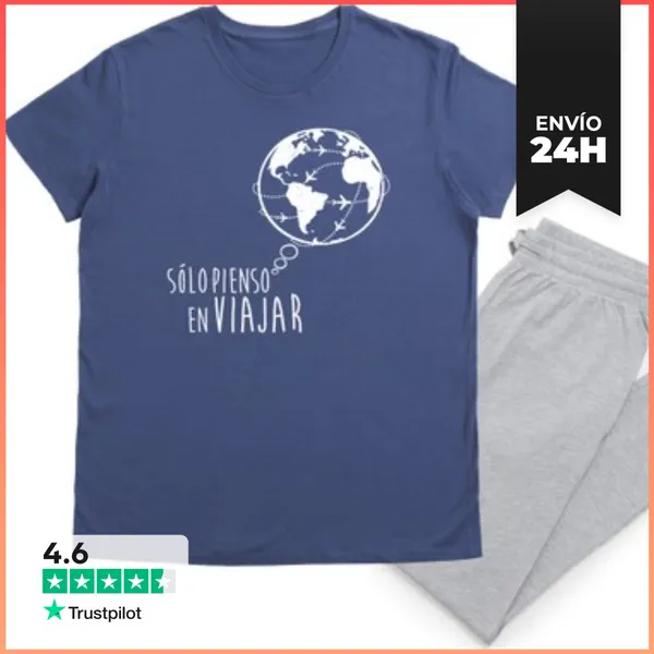 Pijama Sólo Pienso En Viajar LaTostadora