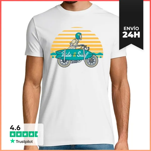 Camiseta Hombre Clásica Andar Y Surfear LaTostadora