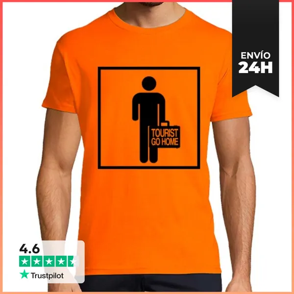 Camiseta Hombre Clásica TOURIST GO HOME LaTostadora