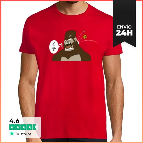 Camiseta Hombre Clásica Gorila Japonés LaTostadora