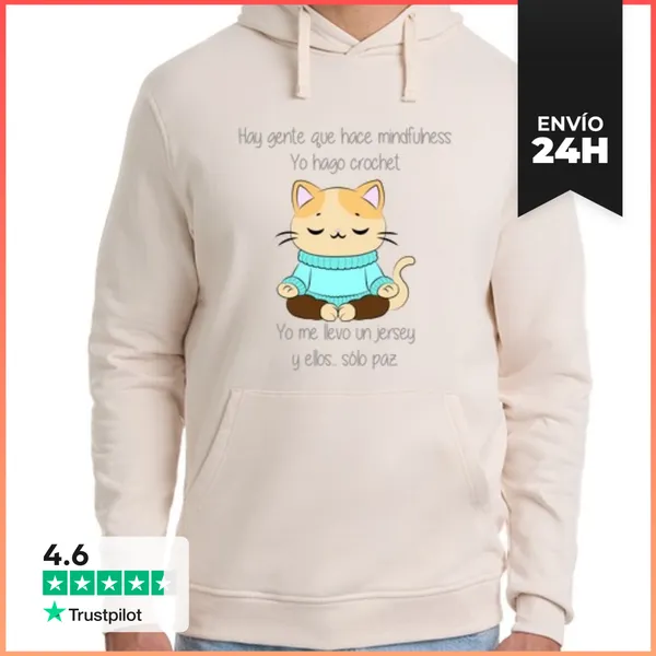 Sudadera Unisex Con Capucha Yo Hago Crochet LaTostadora