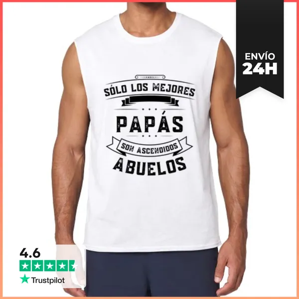 Camiseta Sin Mangas Solo Los Mejores Papas Son Ascendidos A
