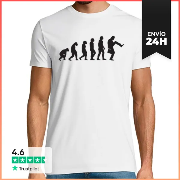 Camiseta Hombre Clásica Evolución Caminar LaTostadora