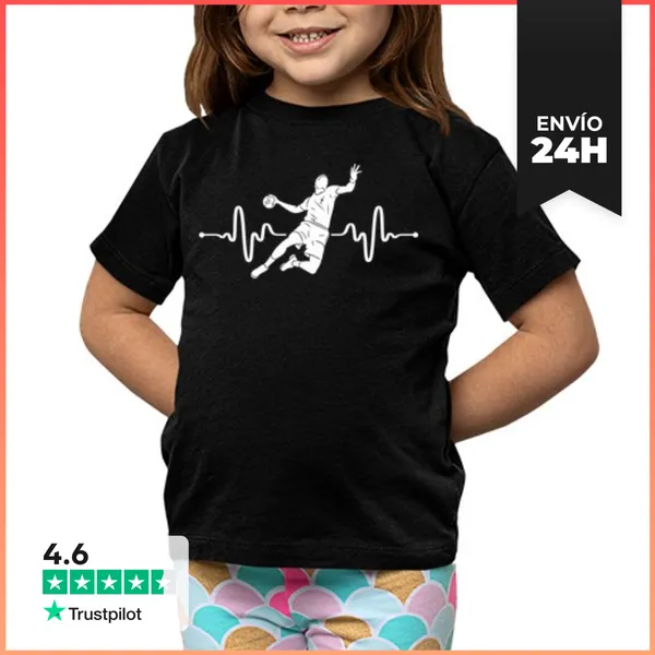 Camiseta Clásica Para Niños Latido Del Balonmano LaTostadora