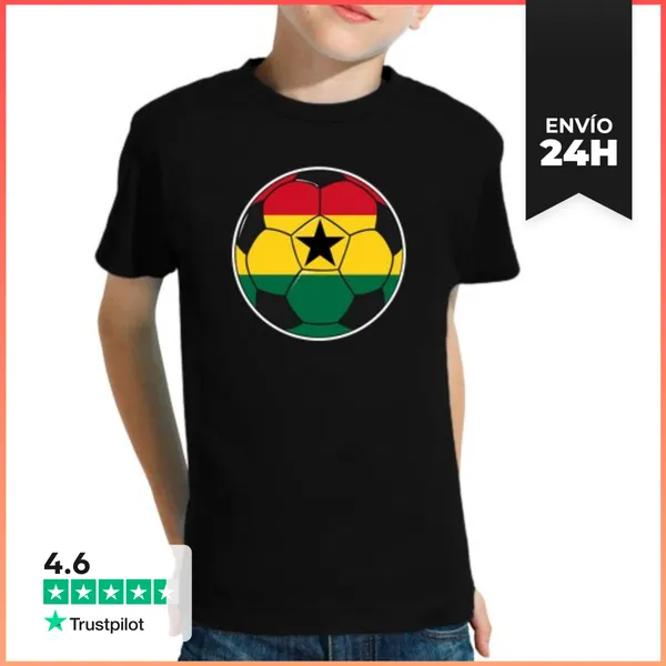 Camiseta Clásica Para Niños Equipo De Fútbol Ghana LaTostadora