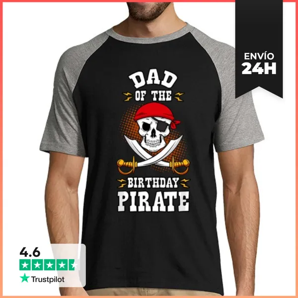 Camiseta Hombre, Estilo Béisbol Papá Del Pequeño Corredor