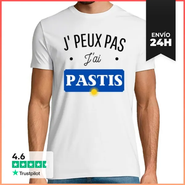 Camiseta Hombre Clásica No Puedo Tener Amarillo Pastis Alcohol