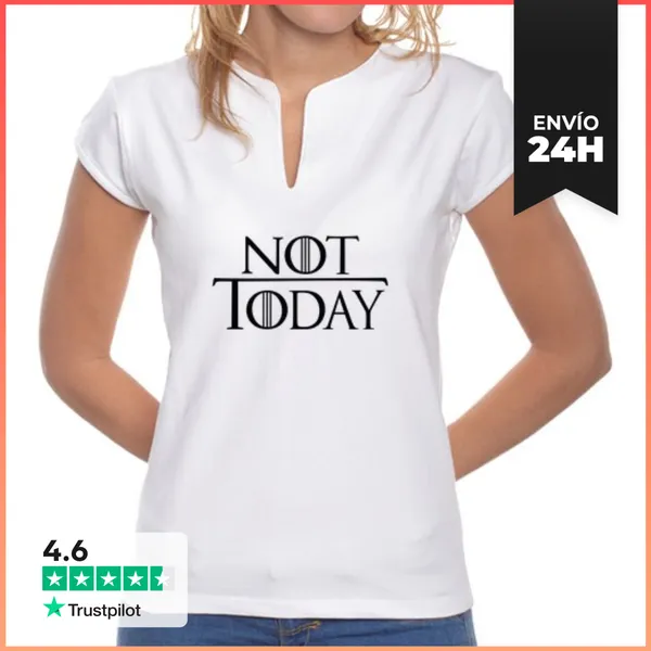 Camiseta Mujer Cuello Mao Not Today LaTostadora
