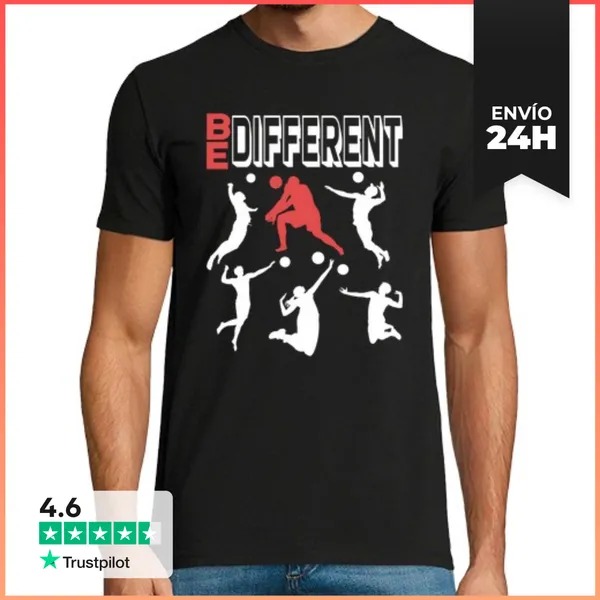 Camiseta Hombre Clásica Ser Diferente Voleibol LaTostadora