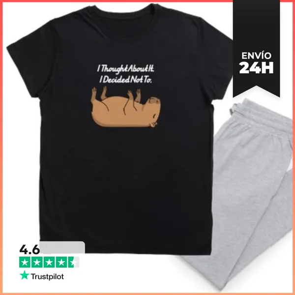 Pijama Capibara Decidí No Blanco LaTostadora