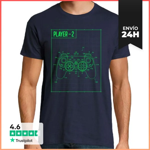 Camiseta Hombre Clásica Player 2 LaTostadora
