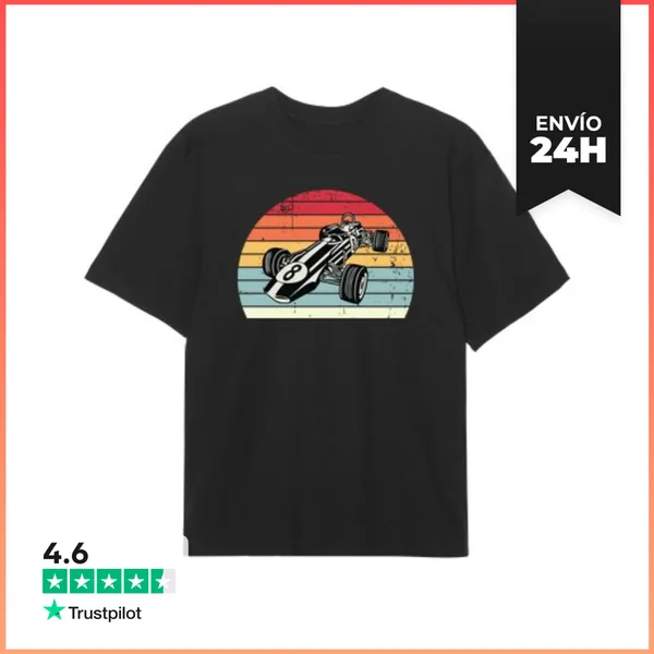 Camiseta Oversize F1 1970 RETRO VINTAGE PUESTA DE SOL LaTostadora