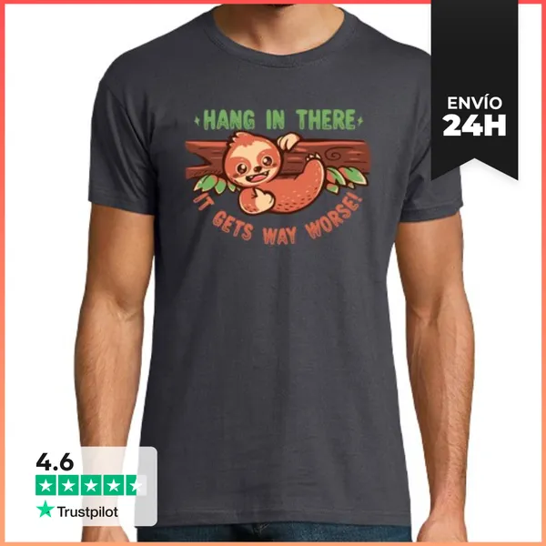 Camiseta Hombre Clásica Aguanta, Se Pone Mucho Peor - Camiseta De