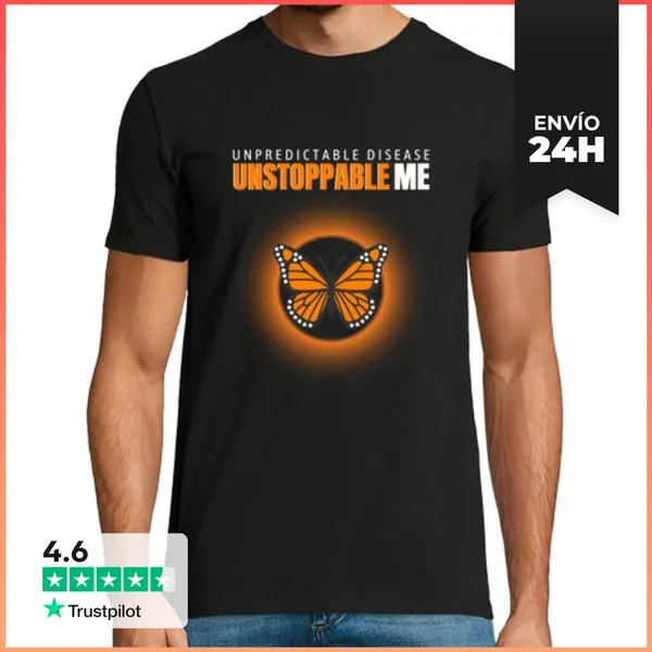 Camiseta Hombre Clásica Enfermedad Impredecible Imparable Yo