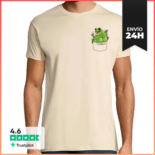 Camiseta Hombre Clásica Bolsillo De Sapo LaTostadora