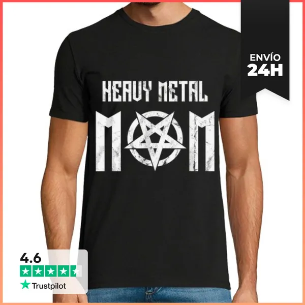 Camiseta Hombre Clásica Camiseta De Mamá Rock Música Heavy Metal