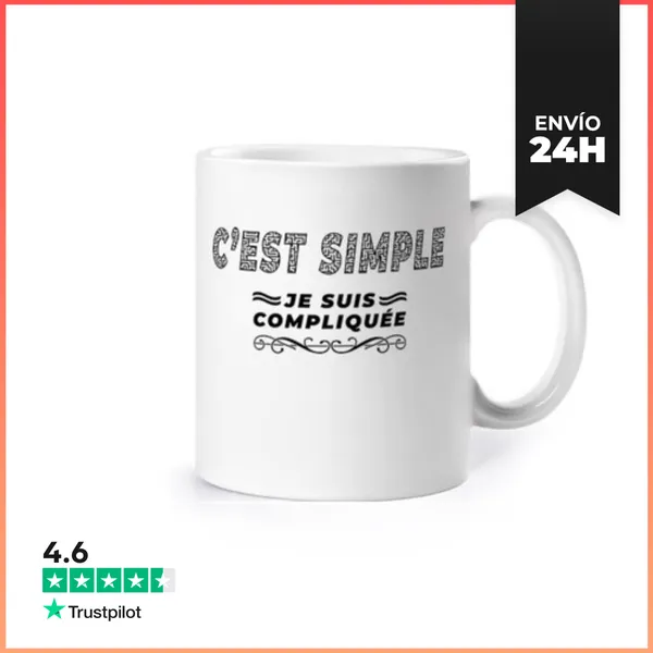 Taza Es Simple Soy Complicado - Humor LaTostadora