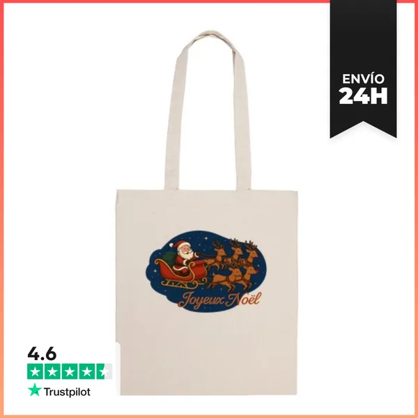 Bolsa De Tela Papá Navidad Y Trineo LaTostadora