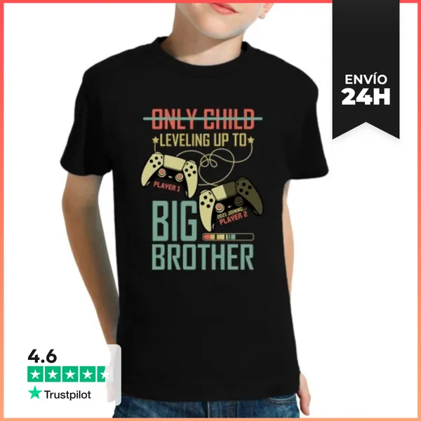 Camiseta Clásica Para Niños Hermano Mayor 2021 Gamer Gaming Son