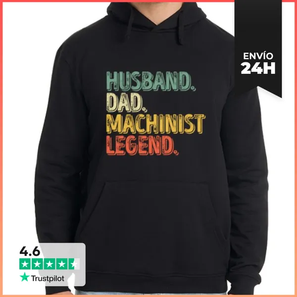 Sudadera Unisex Con Capucha Esposo De Mens Papá Maquinista