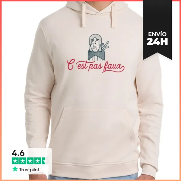 Sudadera Unisex Con Capucha No Es Falso LaTostadora