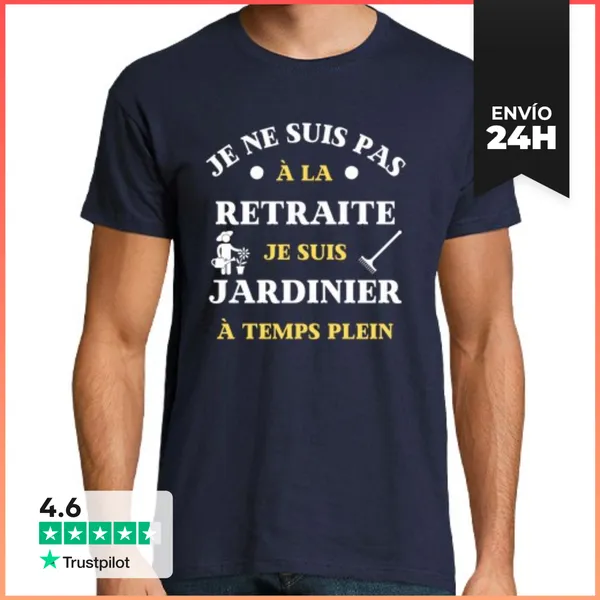 Camiseta Hombre Clásica Jubilación Jardinero Humor Abuelo