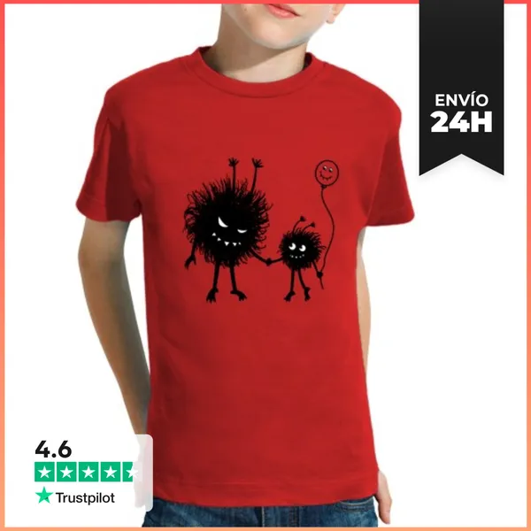 Camiseta Clásica Para Niños Diseño De La Diversión Con Dos