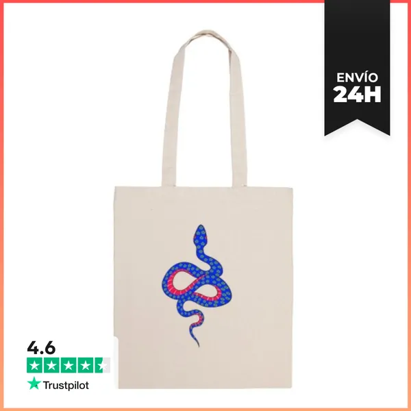 Bolsa De Tela Serpiente Flor LaTostadora