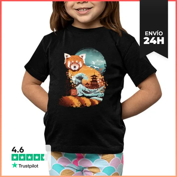 Camiseta Clásica Para Niños Niño, Manga Corta, Negra LaTostadora