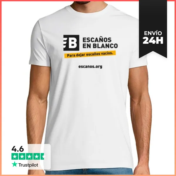 Camiseta Hombre Clásica Logo Escaños En Blanco LaTostadora