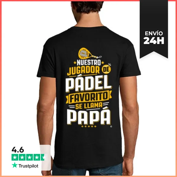 Camiseta Hombre Clásica Nuestro Jugador De Pádel Favorito Se