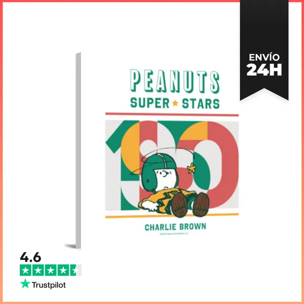 Lienzo Cuadrado Peanuts Super Stars Charlie Brown LaTostadora