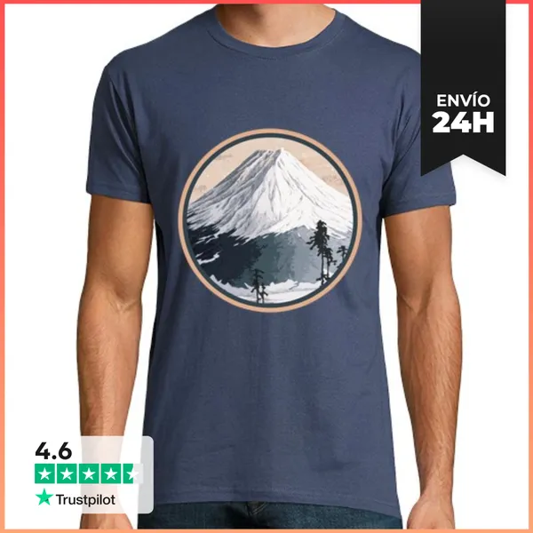 Camiseta Hombre Clásica Monte Fuji LaTostadora