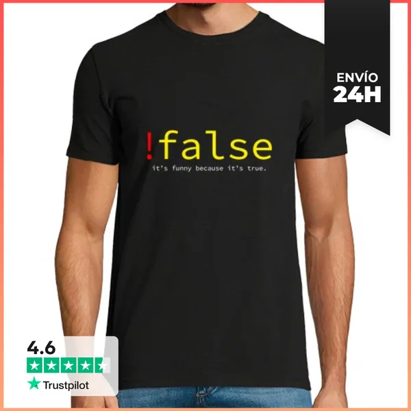 Camiseta Hombre Clásica Falso Es Gracioso Porque Es Verdad