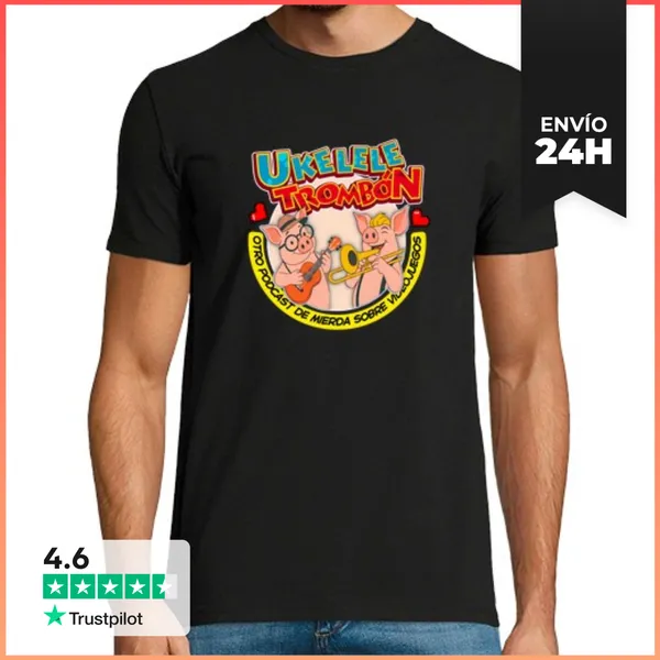 Camiseta Hombre Clásica UKELELE TROMBON LaTostadora