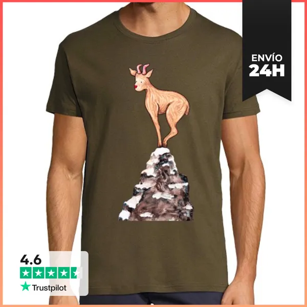 Camiseta Hombre Clásica Winter Goat LaTostadora