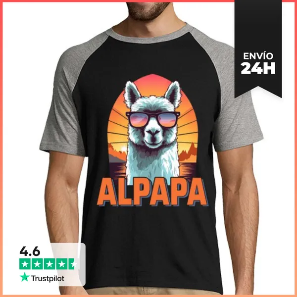 Camiseta Hombre, Estilo Béisbol Alpapa Idea Divertida Para La