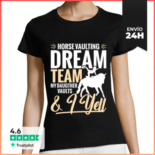 Camiseta Mujer Clásica Papá De Acrobacia Ecuestre LaTostadora