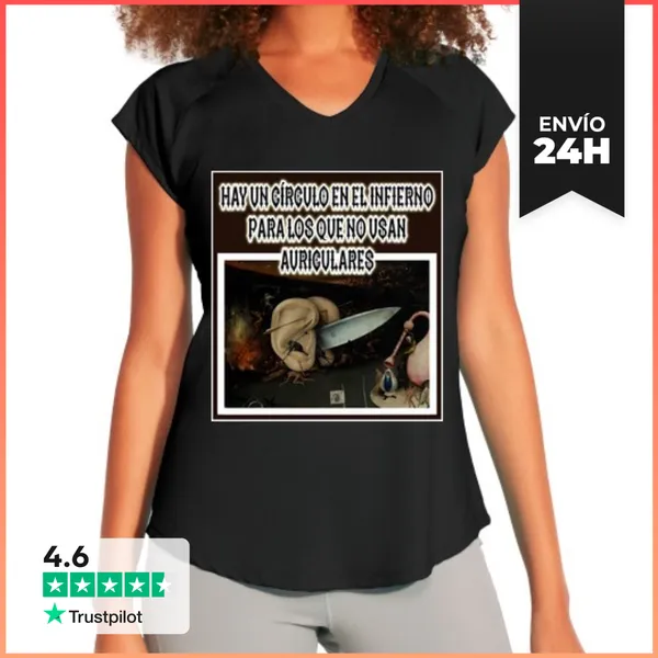 Camiseta Deportiva Mujer Círculo En El Infierno LaTostadora
