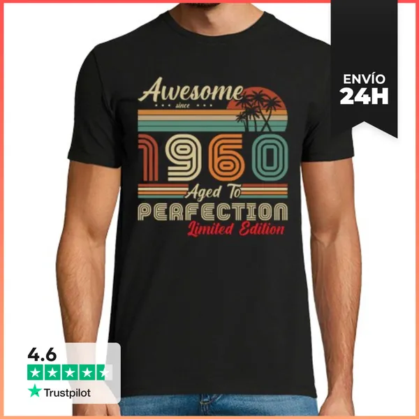 Camiseta Hombre Clásica Awesom Since 1960 LaTostadora