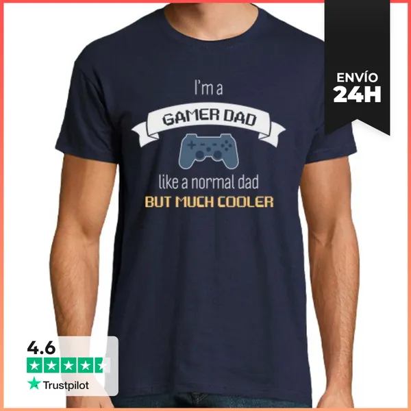 Camiseta Hombre Clásica I'm A Gamer Dad Like A Normal Dad But