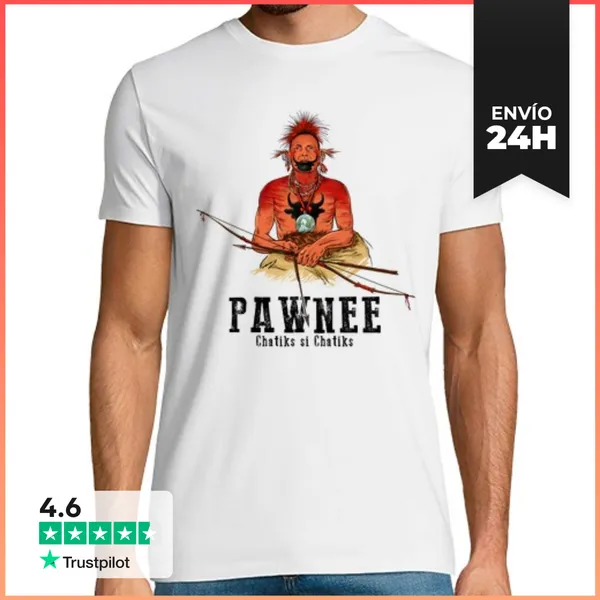 Camiseta Hombre Clásica Indio Pawnee Nativo Americano LaTostadora