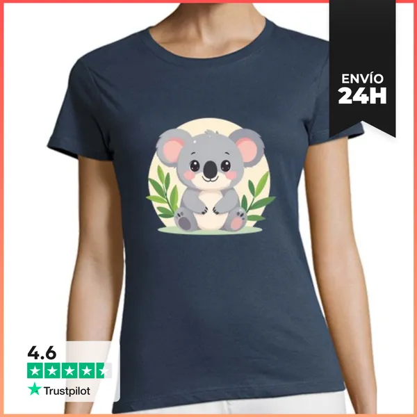 Camiseta Mujer Clásica Koala Kawaii LaTostadora