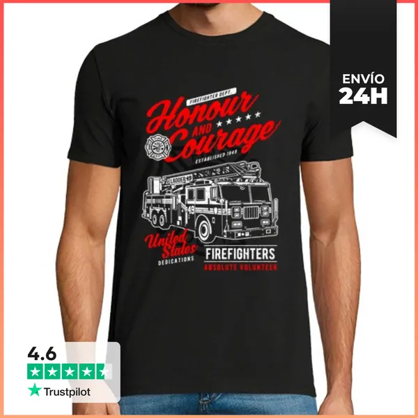 Camiseta Hombre Clásica Honour And Courage LaTostadora