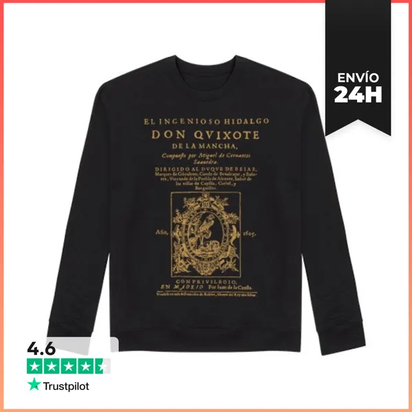 Sudadera Unisex Don Quijote. Primera Página (revisited)