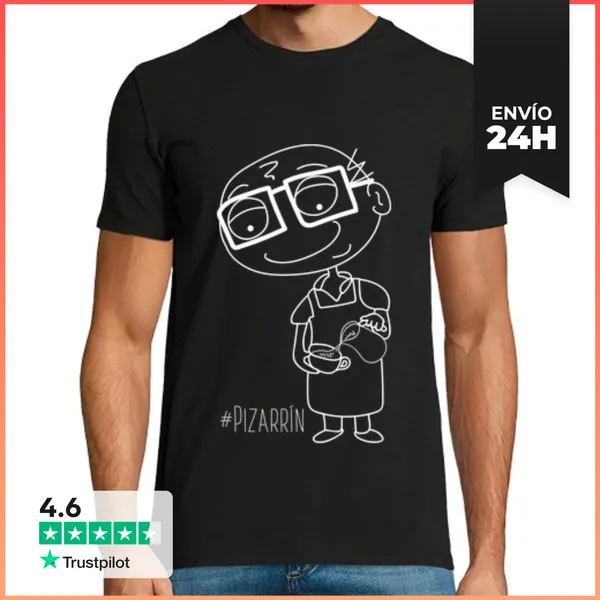 Camiseta Hombre Clásica Pizarrín Barista LaTostadora